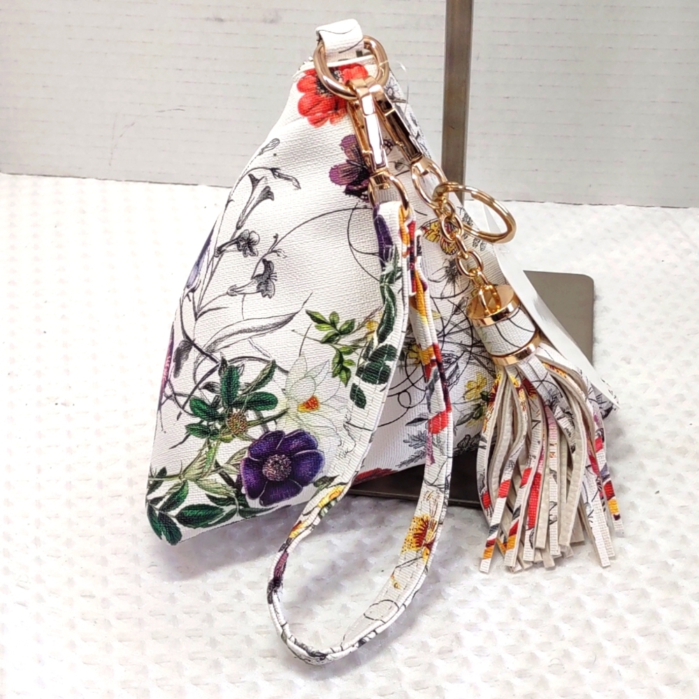 Wildflower Triangle Wristlet